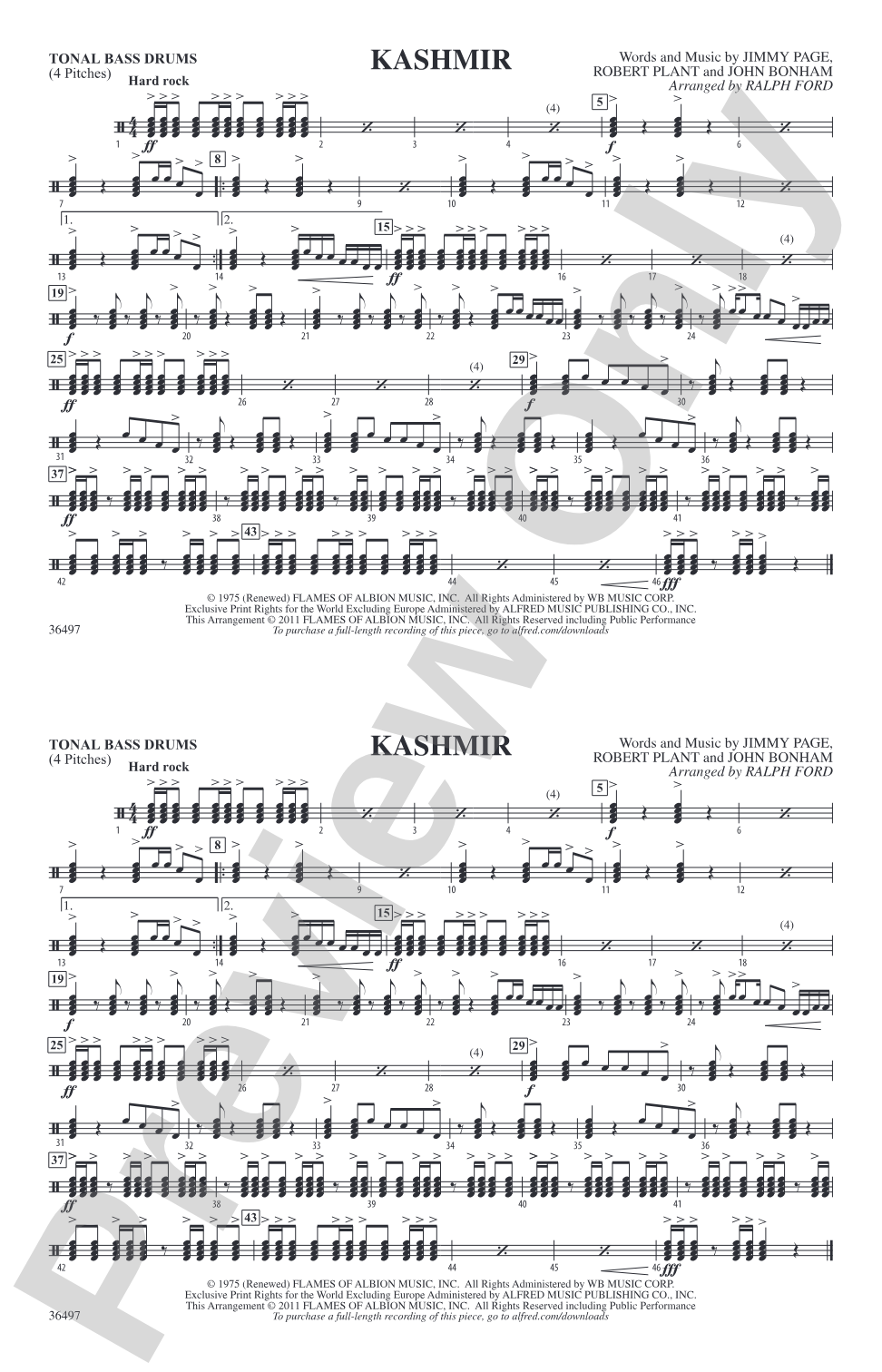 Kashmir: Tonal Bass Drum