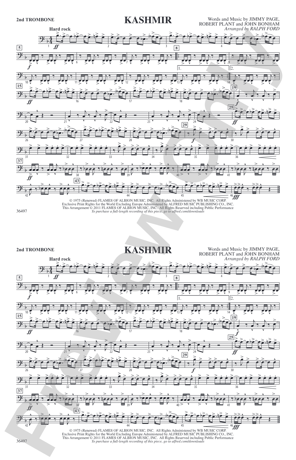 Kashmir: 2nd Trombone