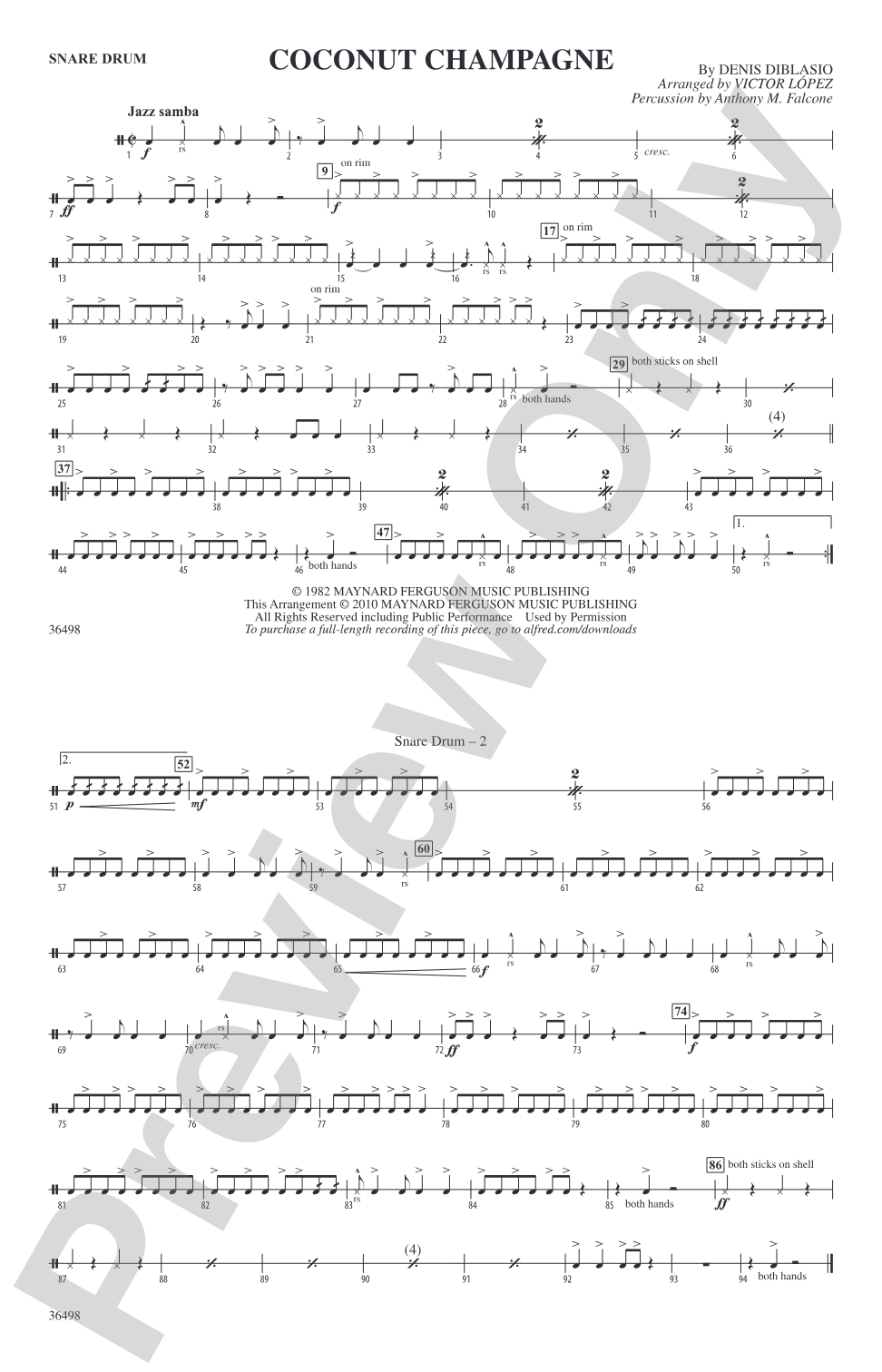 Coconut Champagne: Snare Drum