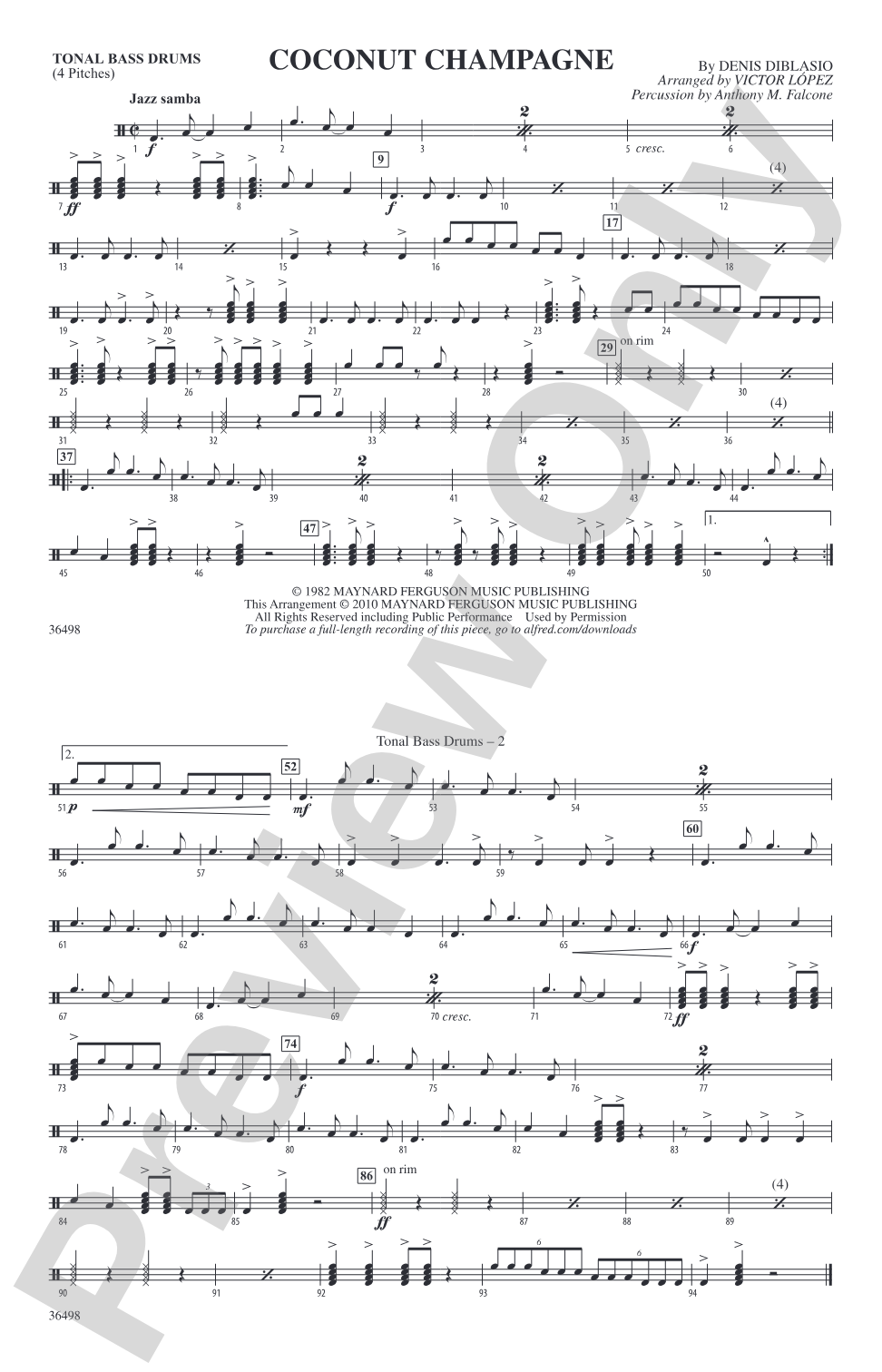 Coconut Champagne: Tonal Bass Drum
