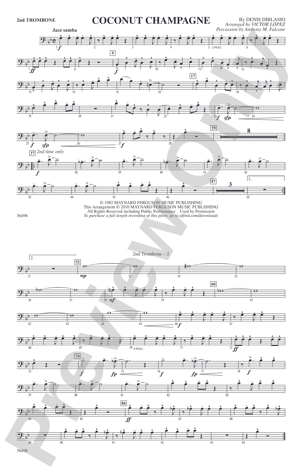 Coconut Champagne: 2nd Trombone