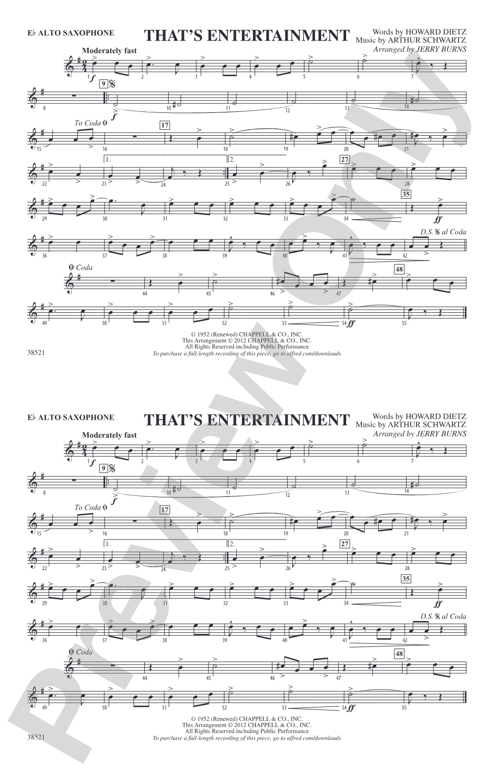 That's Entertainment: E-flat Alto Saxophone