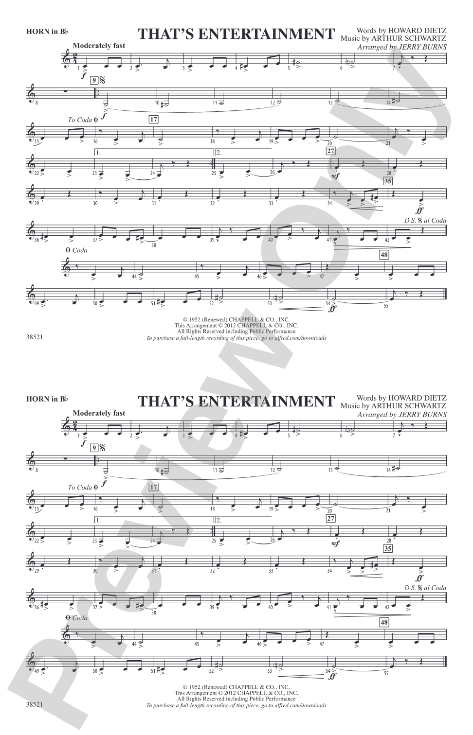 That's Entertainment: Horn in B flat