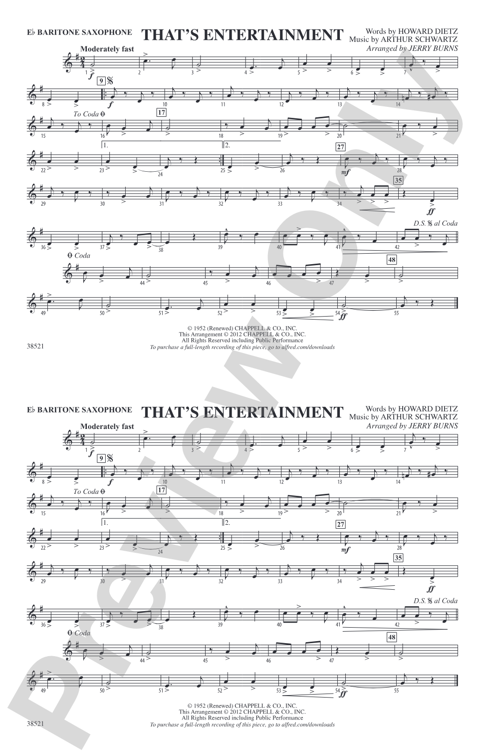 That's Entertainment: E-flat Baritone Saxophone