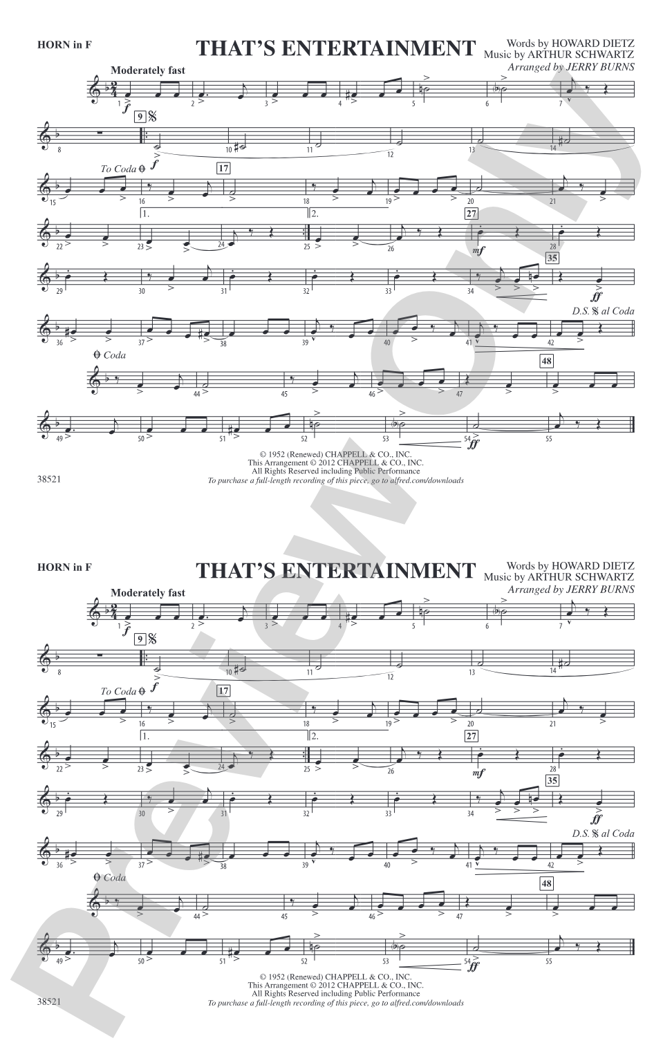 That's Entertainment: 1st F Horn
