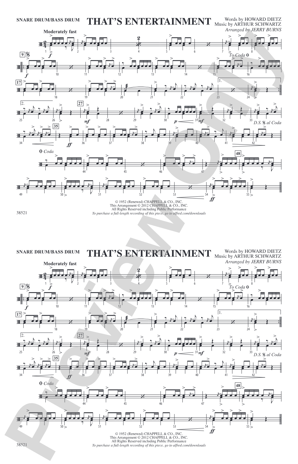 That's Entertainment: Snare Drum/Bass Drum
