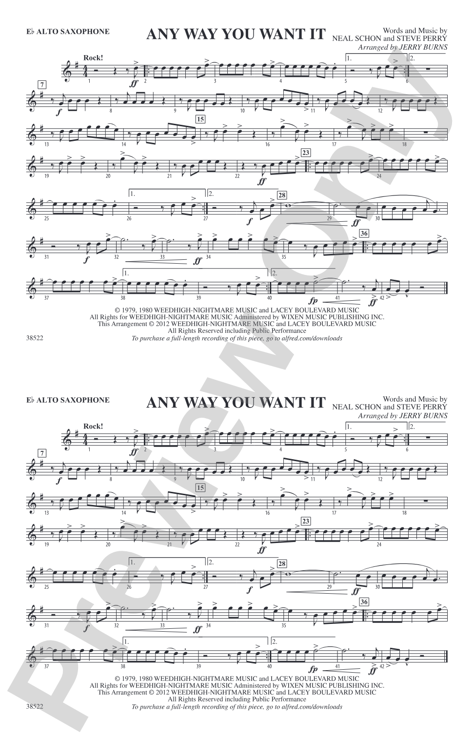 Any Way You Want It: E-flat Alto Saxophone