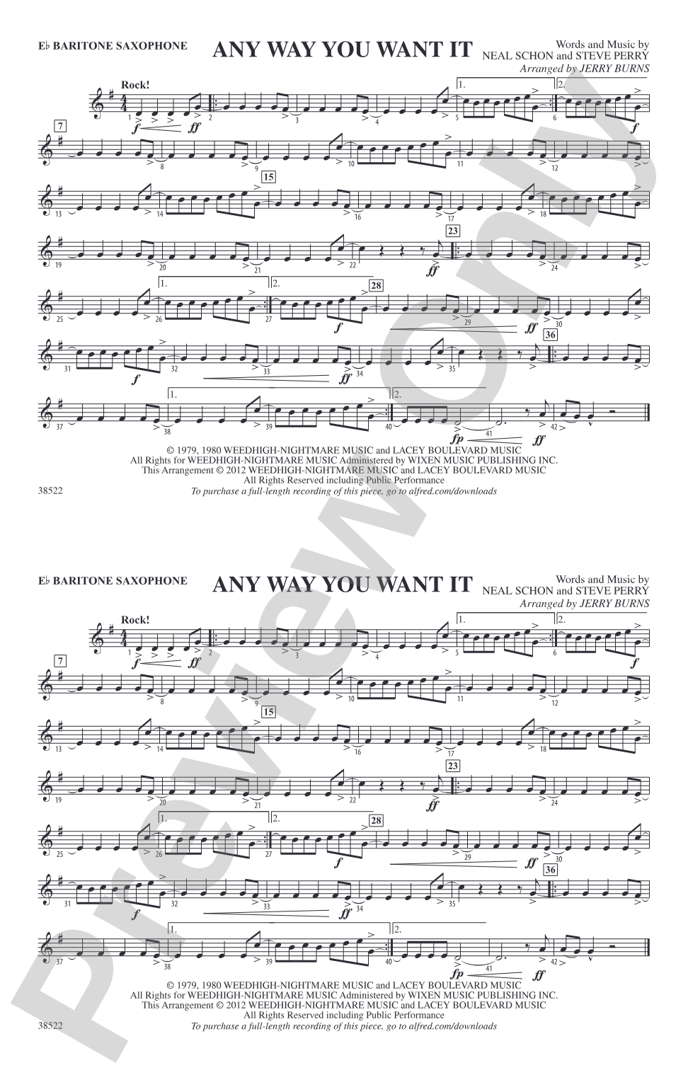 Any Way You Want It: E-flat Baritone Saxophone