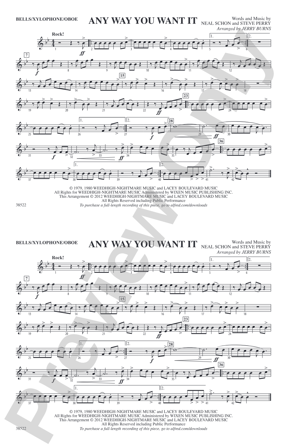 Any Way You Want It: Bells/Xylophone/Oboe