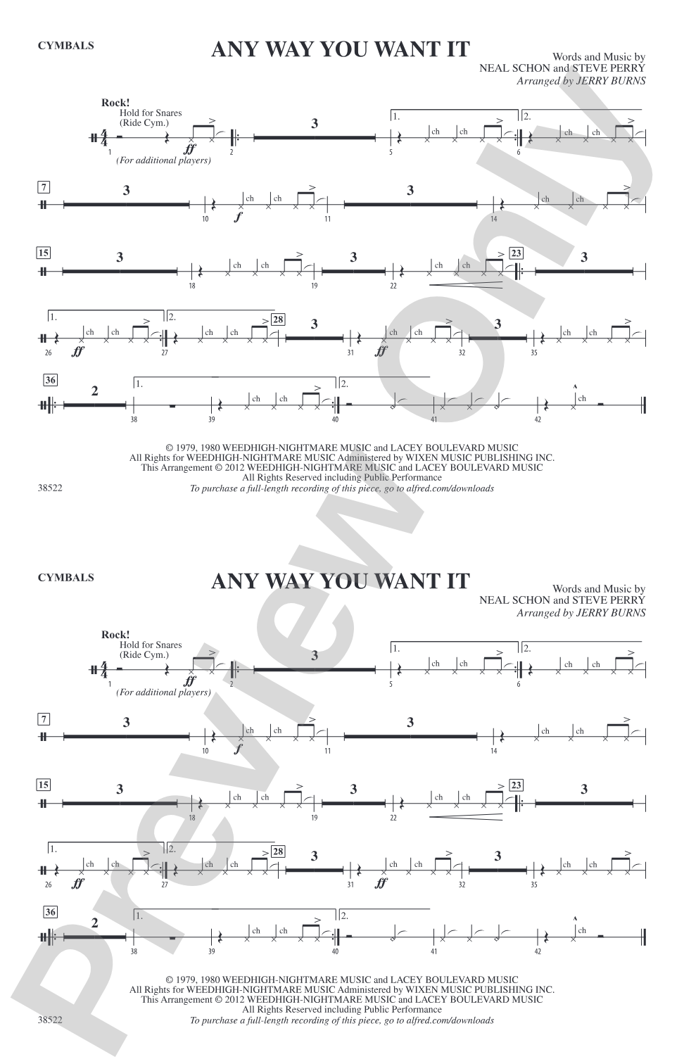 Any Way You Want It: Cymbals