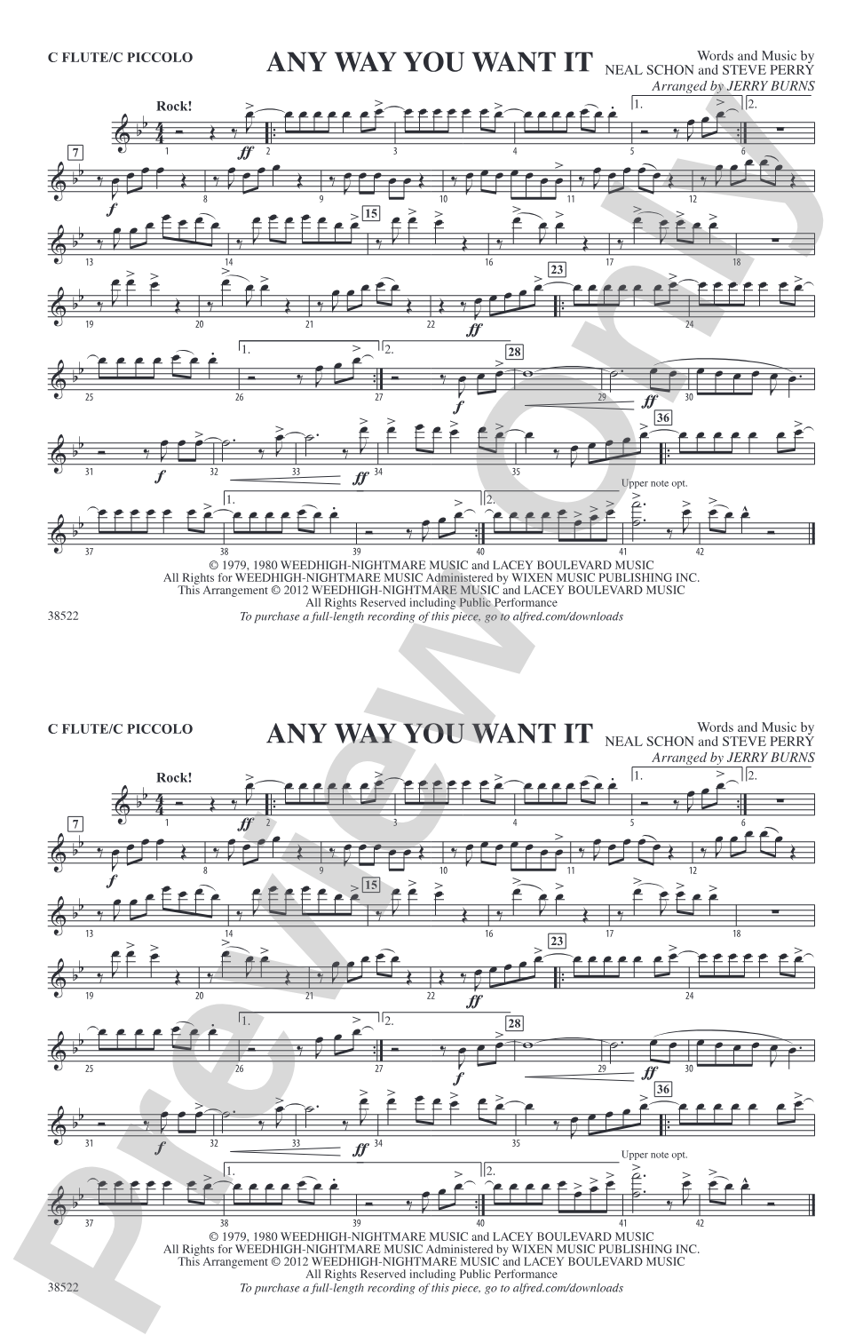 Any Way You Want It: Flute