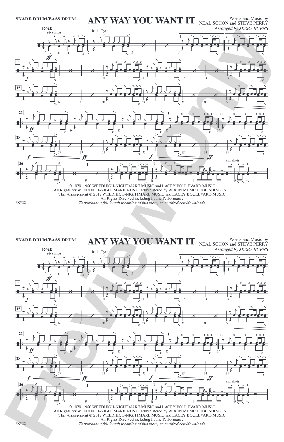 Any Way You Want It: Snare Drum/Bass Drum