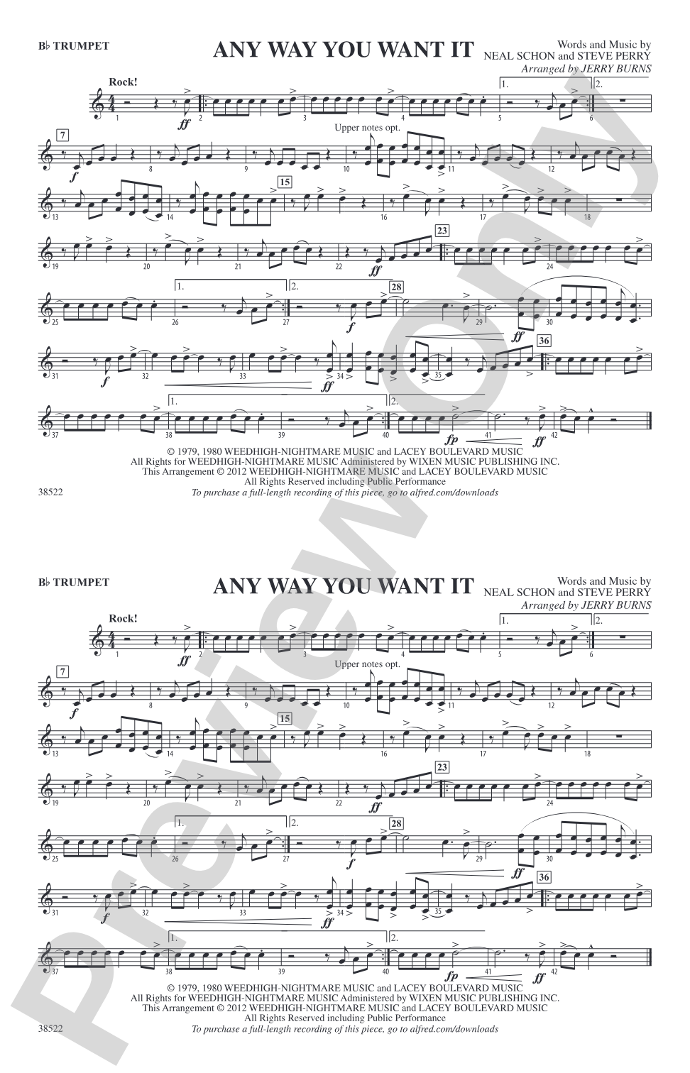 Any Way You Want It: 1st B-flat Trumpet