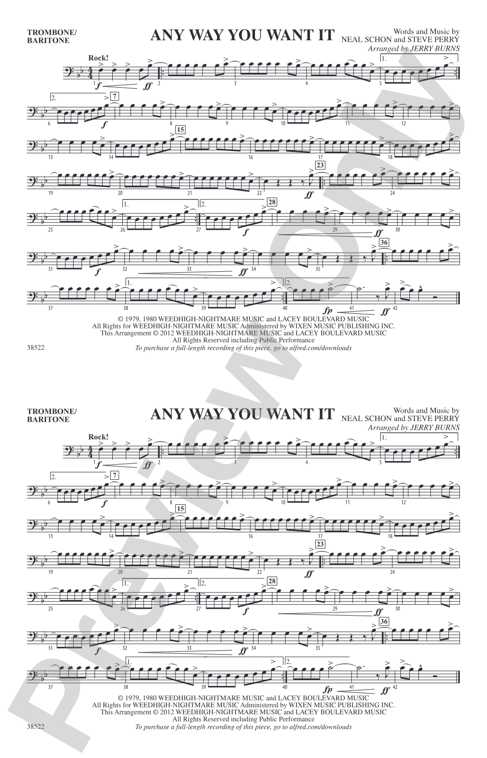 Any Way You Want It: 1st Trombone