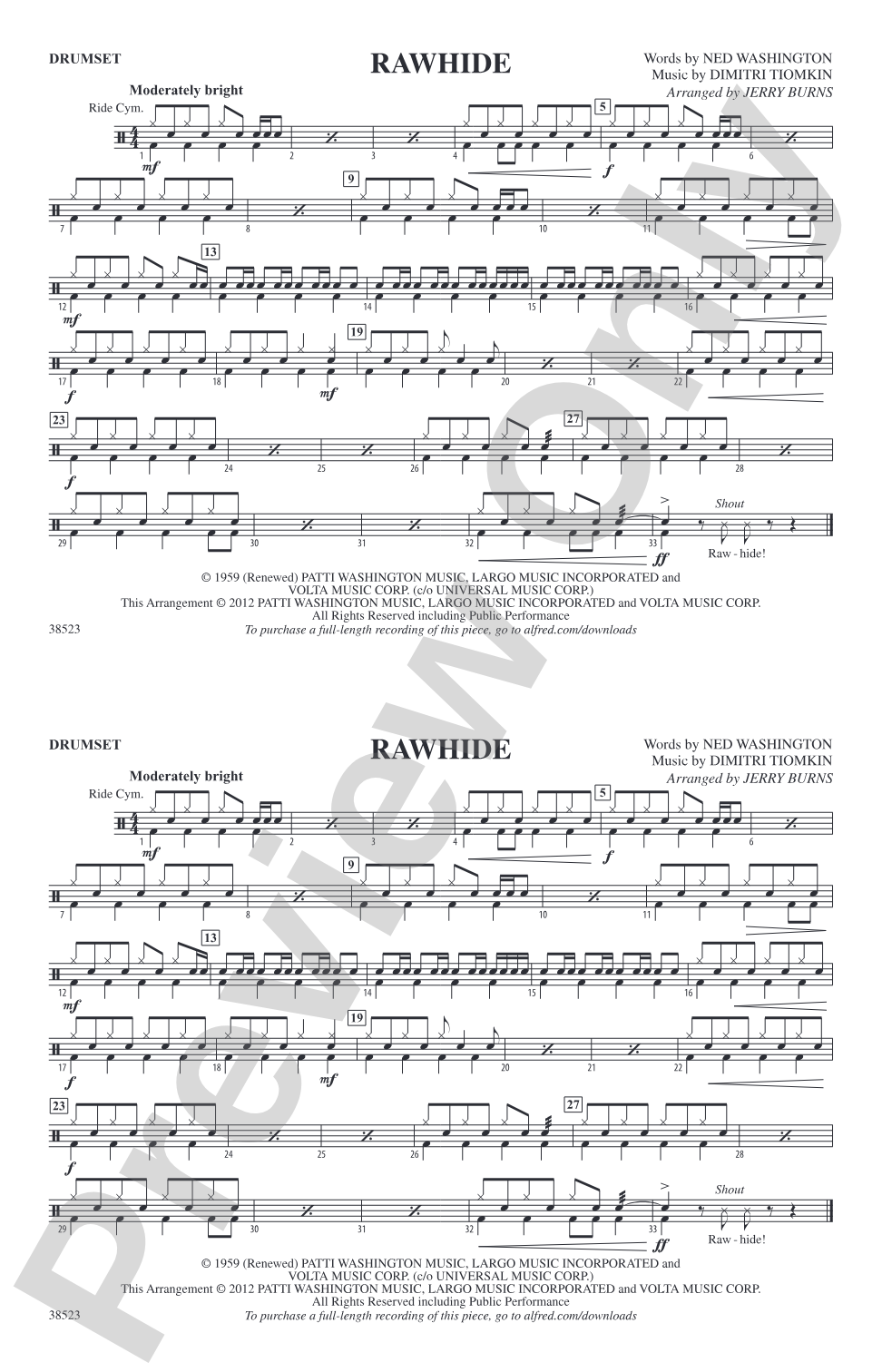 Rawhide: Drumset