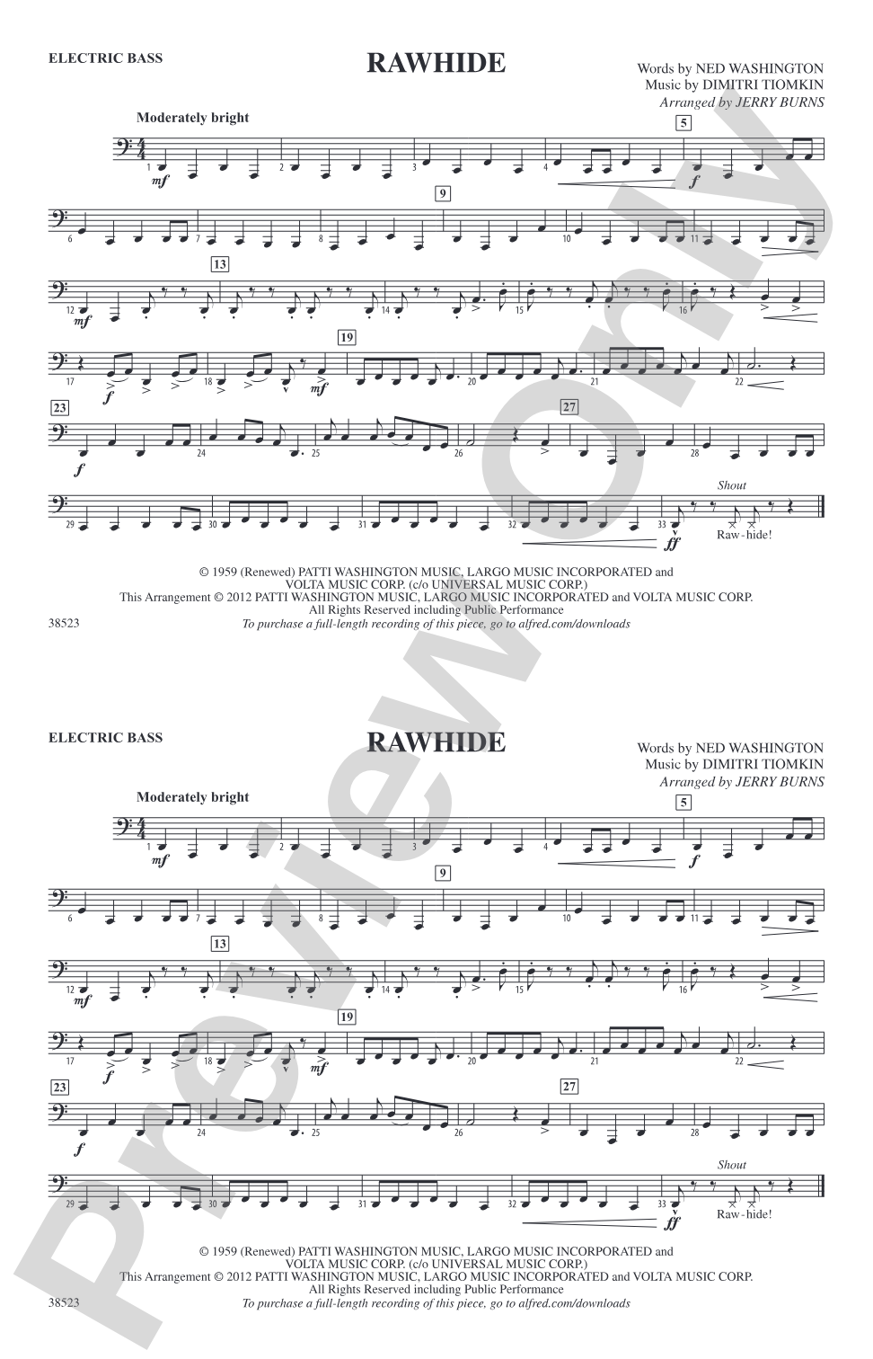 Rawhide: Electric Bass