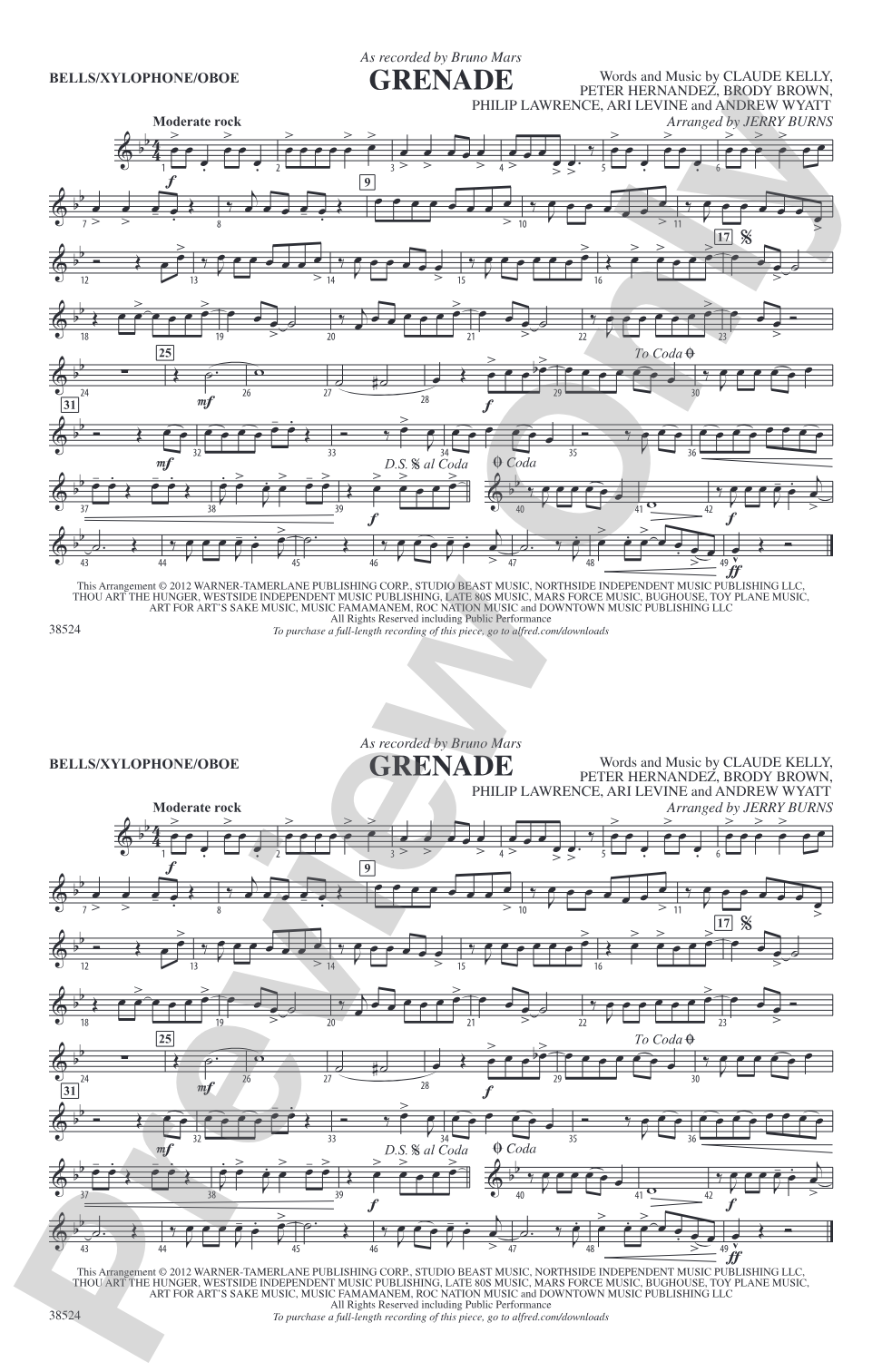 Grenade: Bells/Xylophone/Oboe