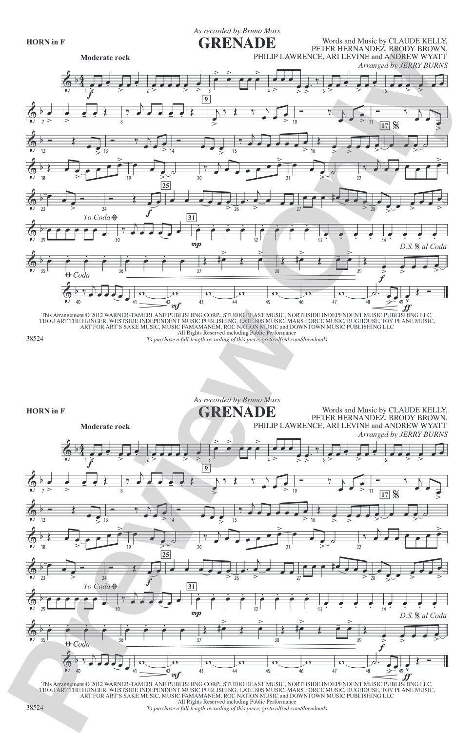 Grenade: 1st F Horn