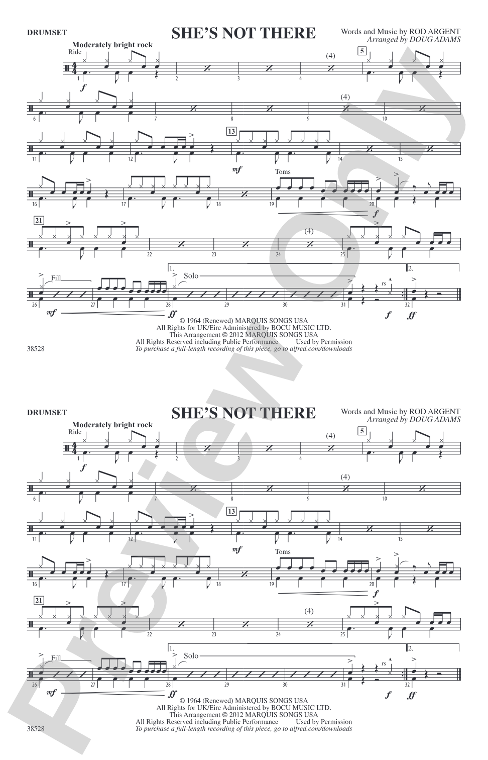 She's Not There: Drumset