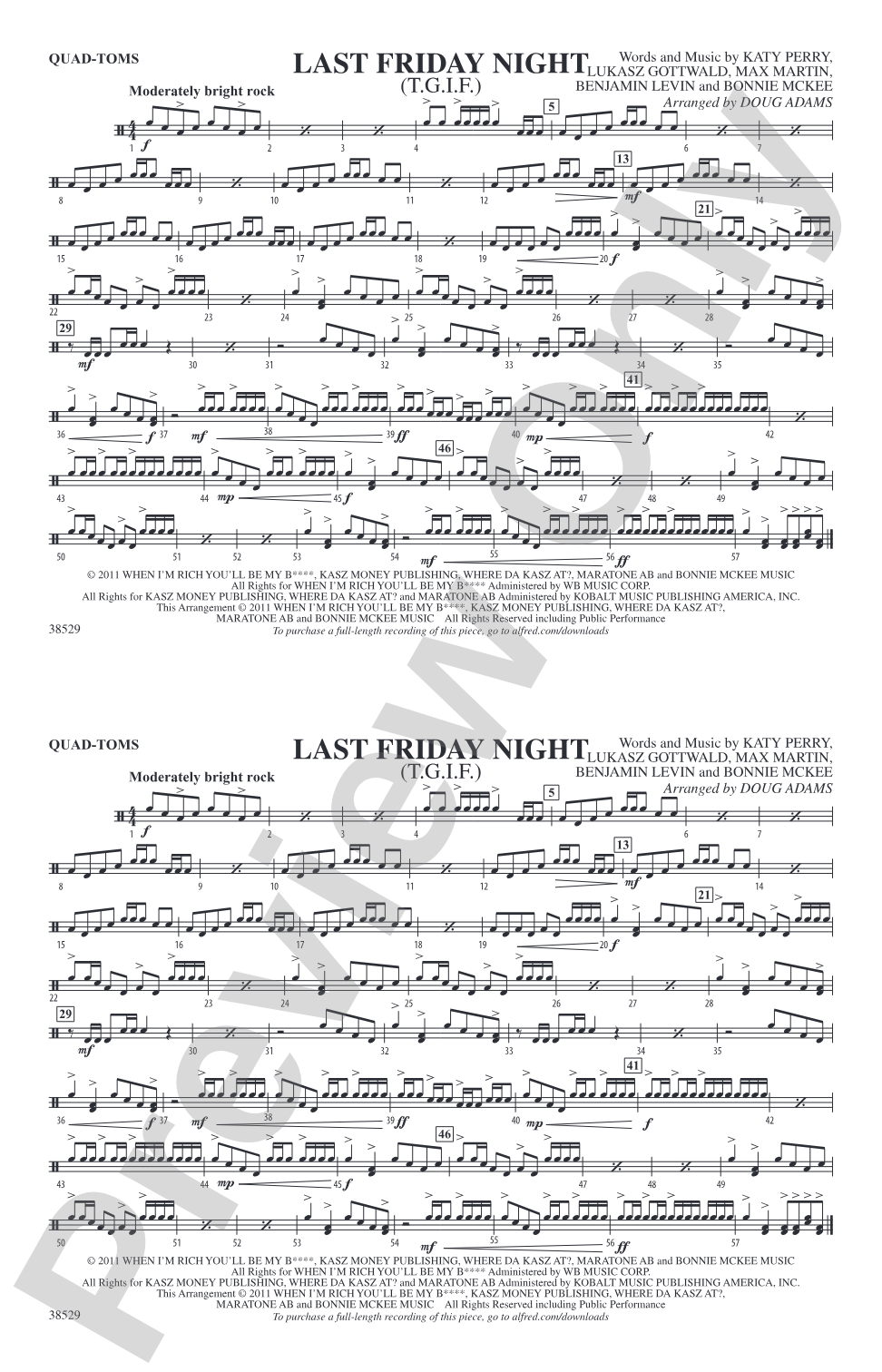 Last Friday Night (T.G.I.F.): Quad-Toms