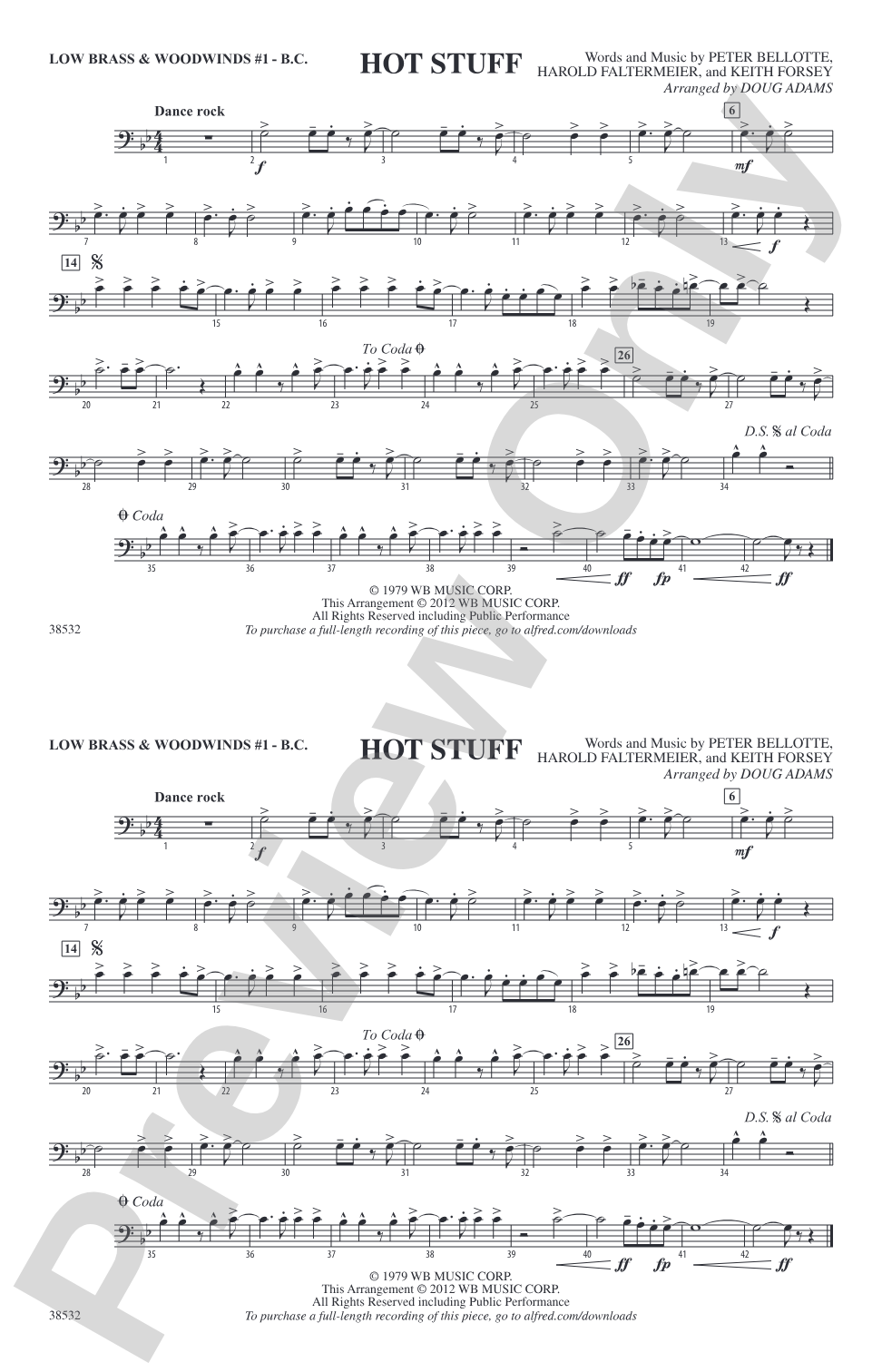 Hot Stuff: Low Brass & Woodwinds #1 - Bass Clef