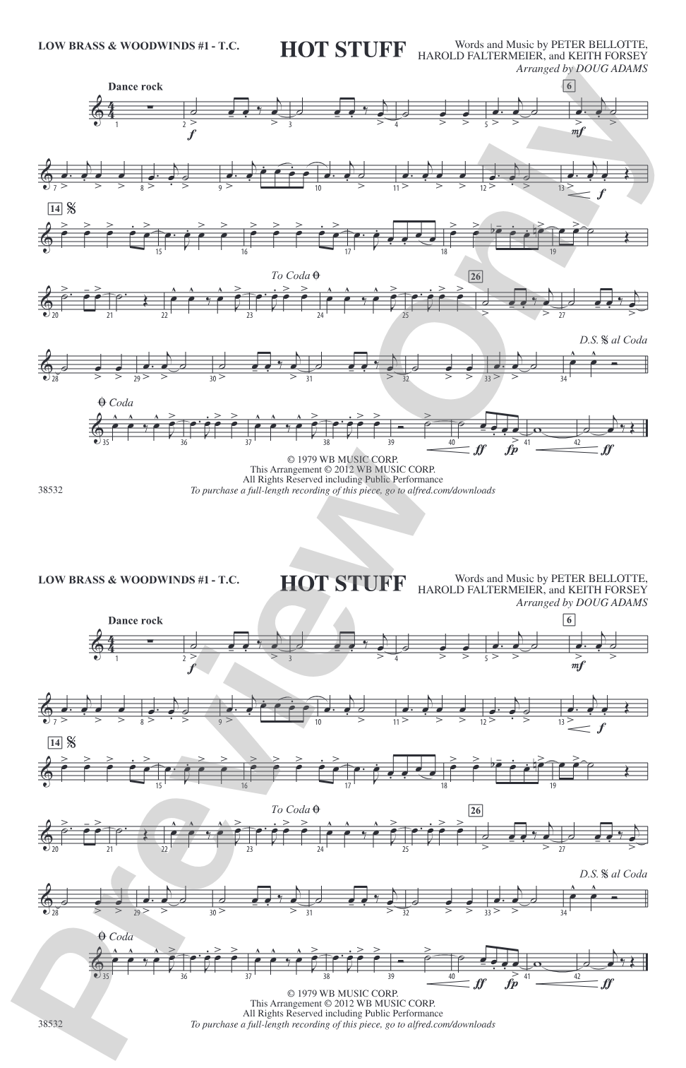 Hot Stuff: Low Brass & Woodwinds #1 - Treble Clef