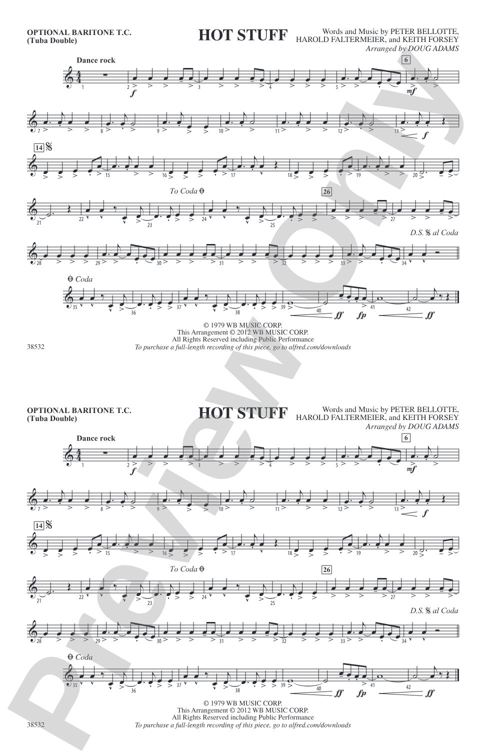 Hot Stuff: Optional Baritone T.C. (Tuba Double)