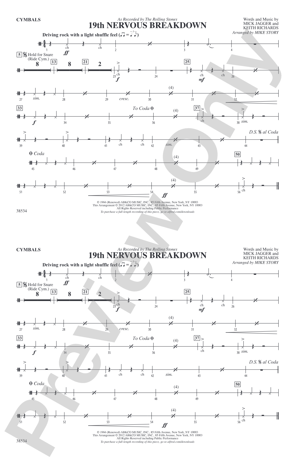 19th Nervous Breakdown: Cymbals