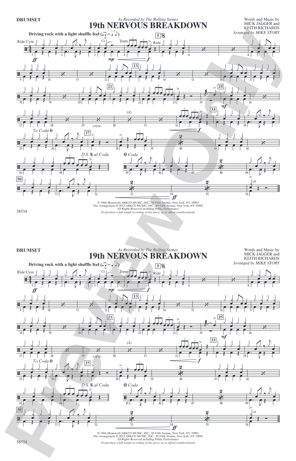 19th Nervous Breakdown: Drumset