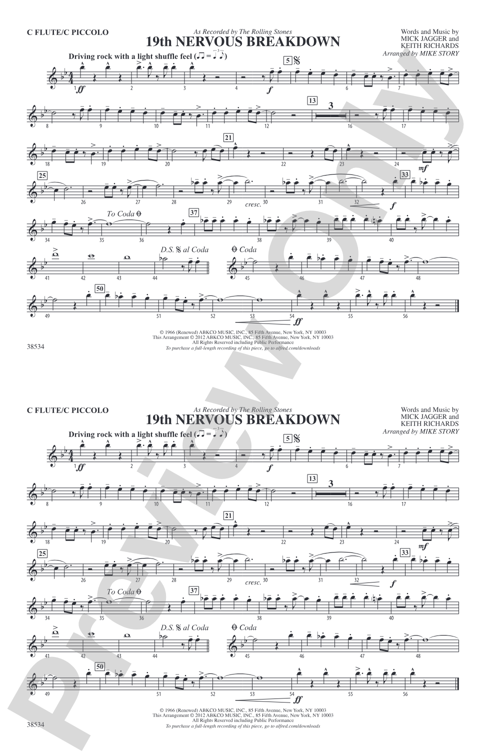 19th Nervous Breakdown: Flute