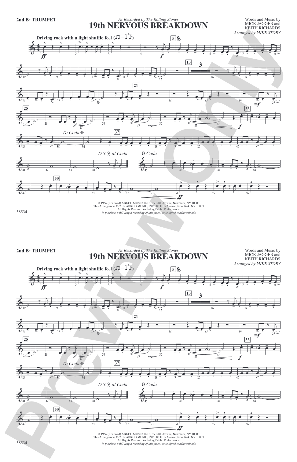 19th Nervous Breakdown: 2nd B-flat Trumpet