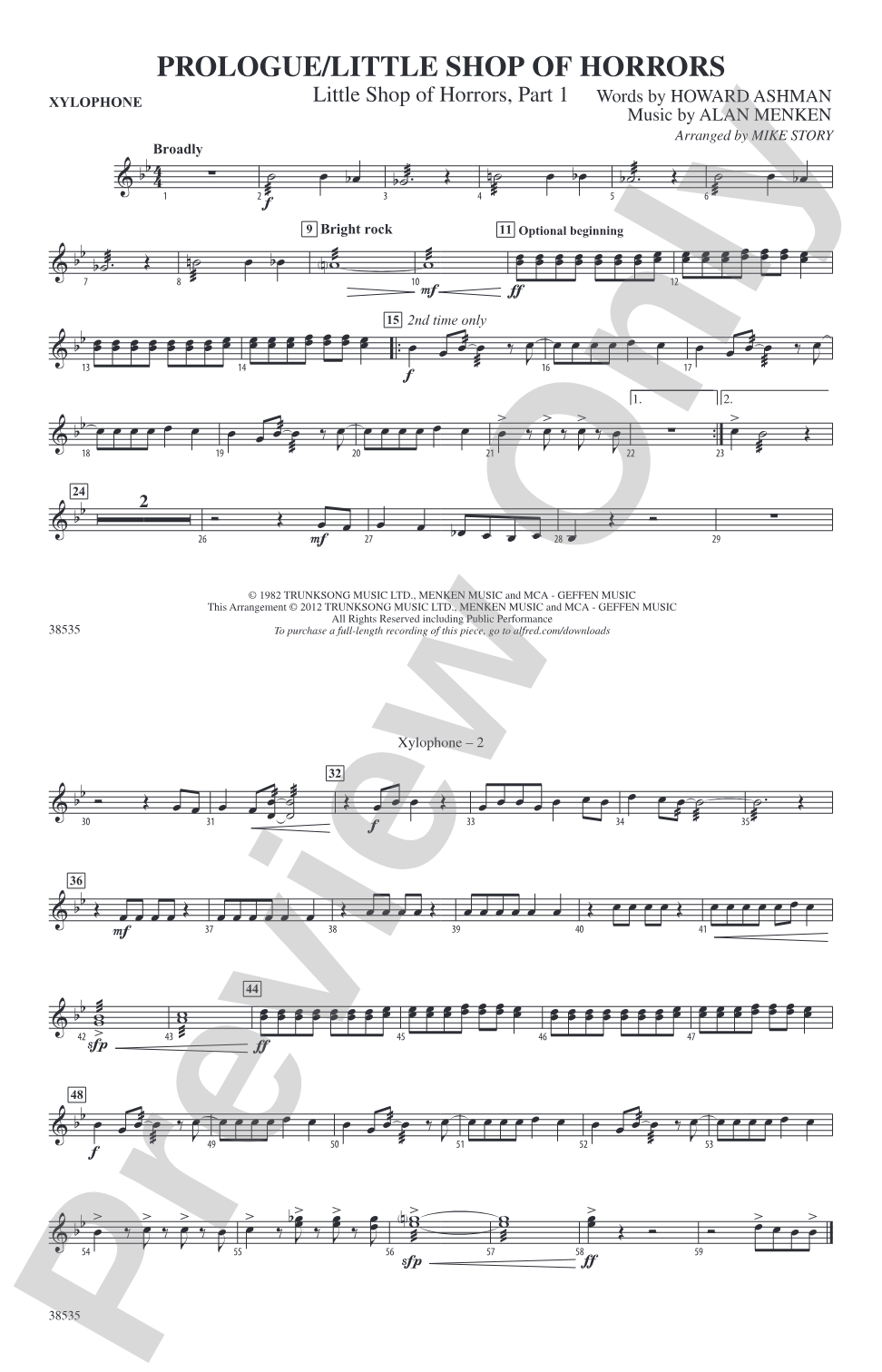 Prologue / Little Shop of Horrors: Xylophone