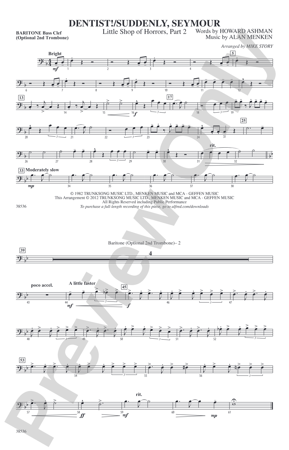 Dentist! / Suddenly, Seymour: Baritone B.C.