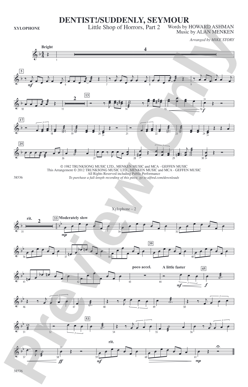 Dentist! / Suddenly, Seymour: Xylophone