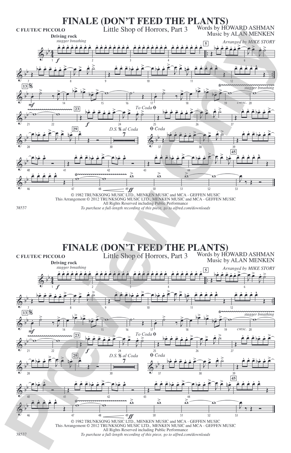 Finale (Don't Feed the Plants): Flute