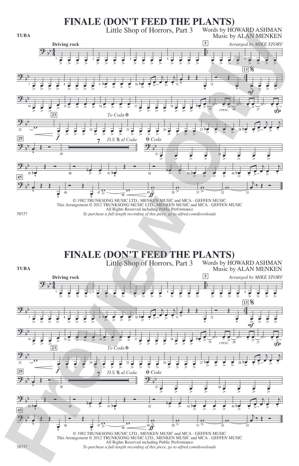 Finale (Don't Feed the Plants): Tuba