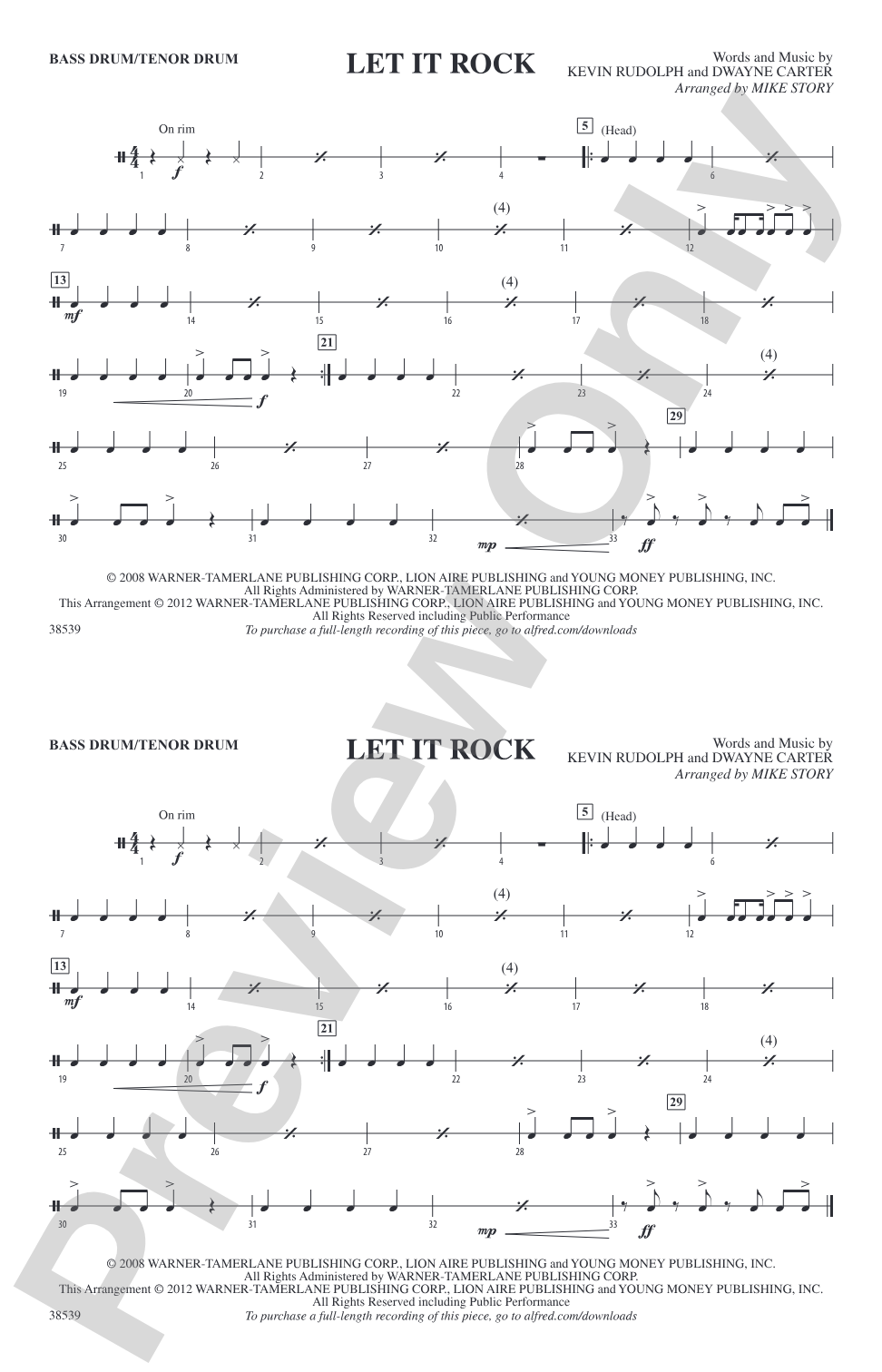 Let It Rock: Bass Drum/Tenor Drum