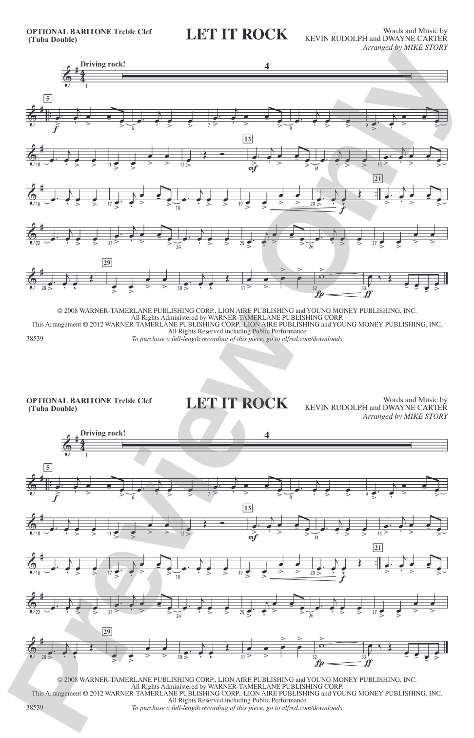 Let It Rock: Optional Baritone T.C. (Tuba Double)