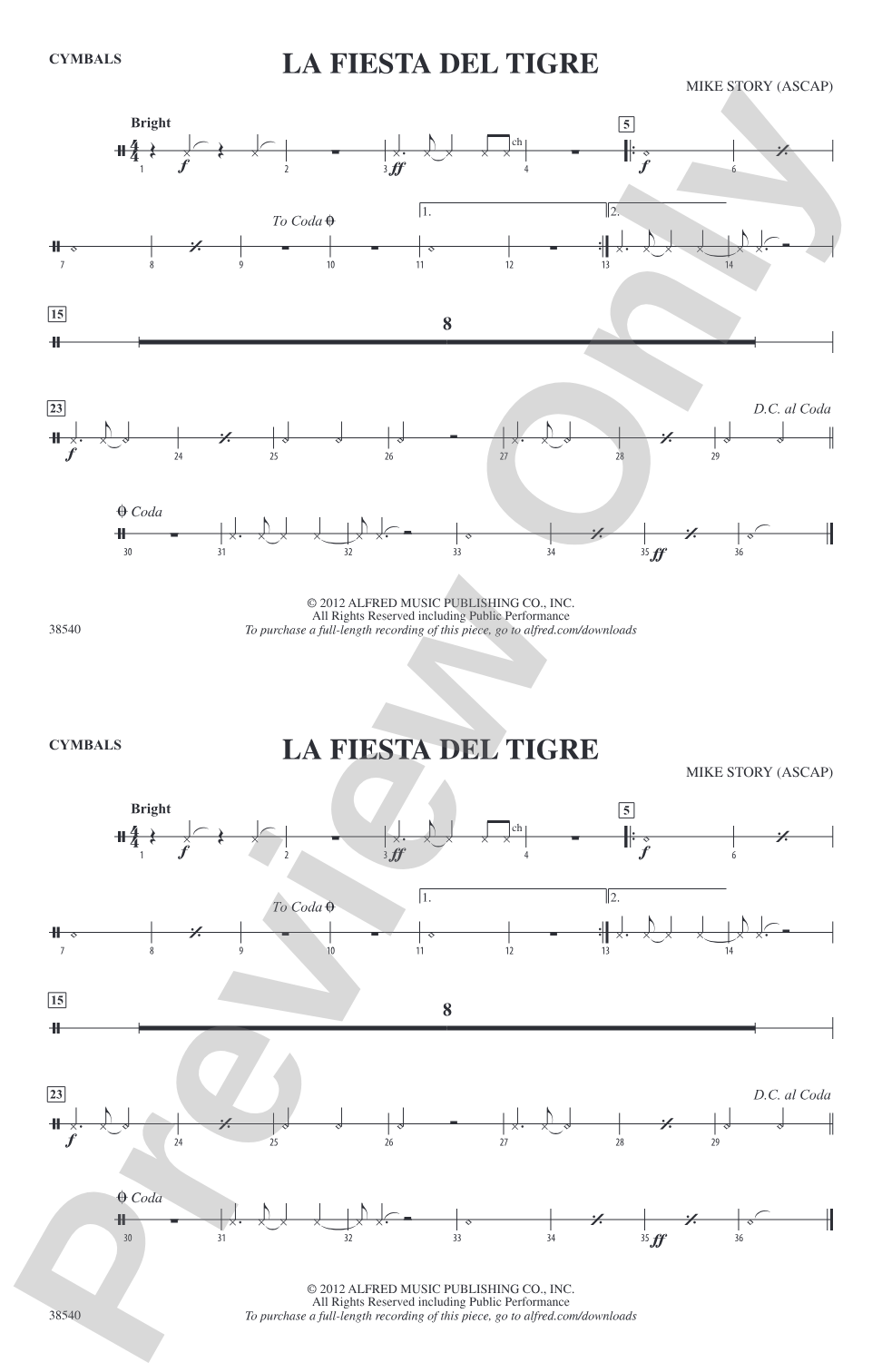 La Fiesta Del Tigre: Cymbals