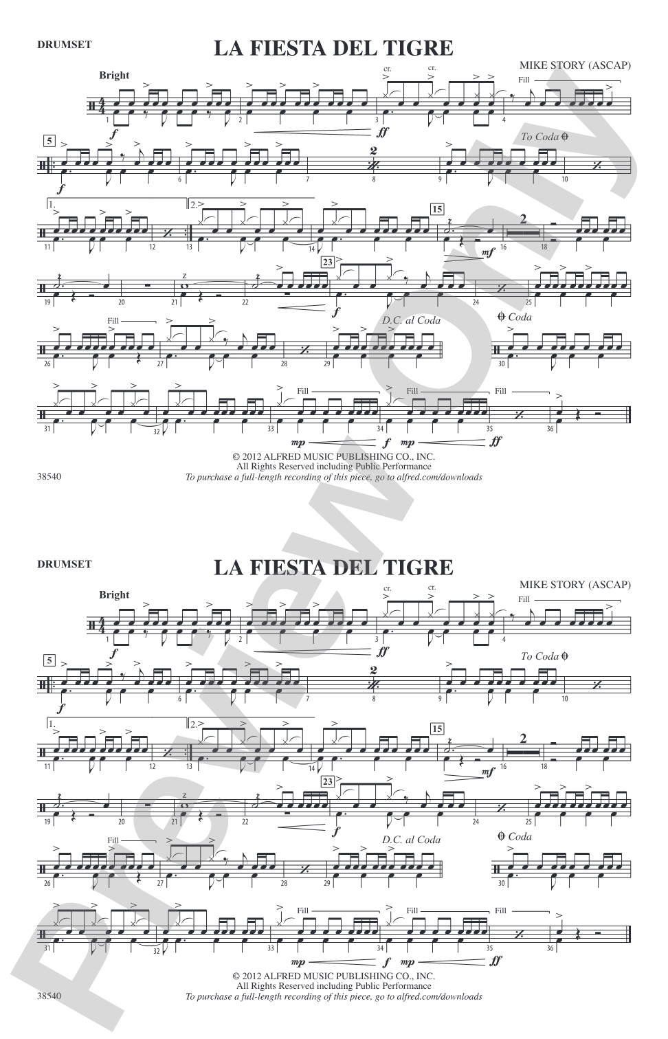 La Fiesta Del Tigre: Drumset