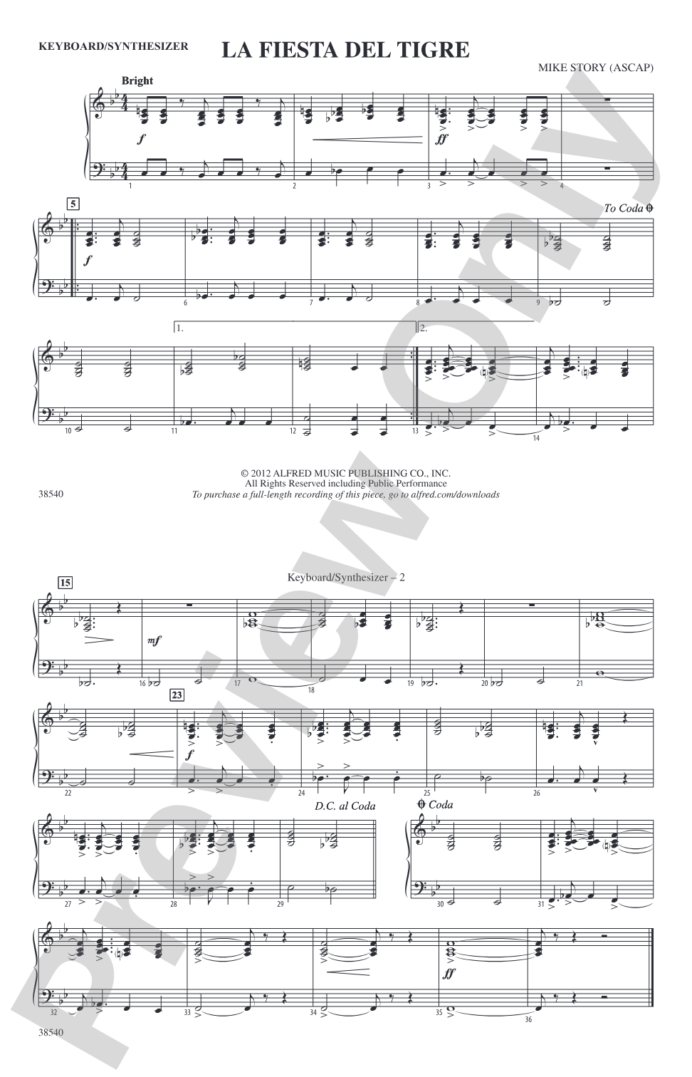 La Fiesta Del Tigre: Keyboard/Synthesizer