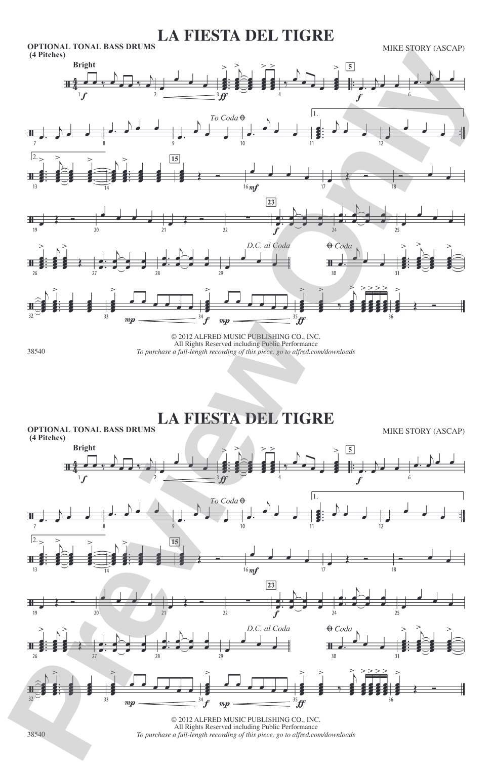 La Fiesta Del Tigre: Tonal Bass Drum