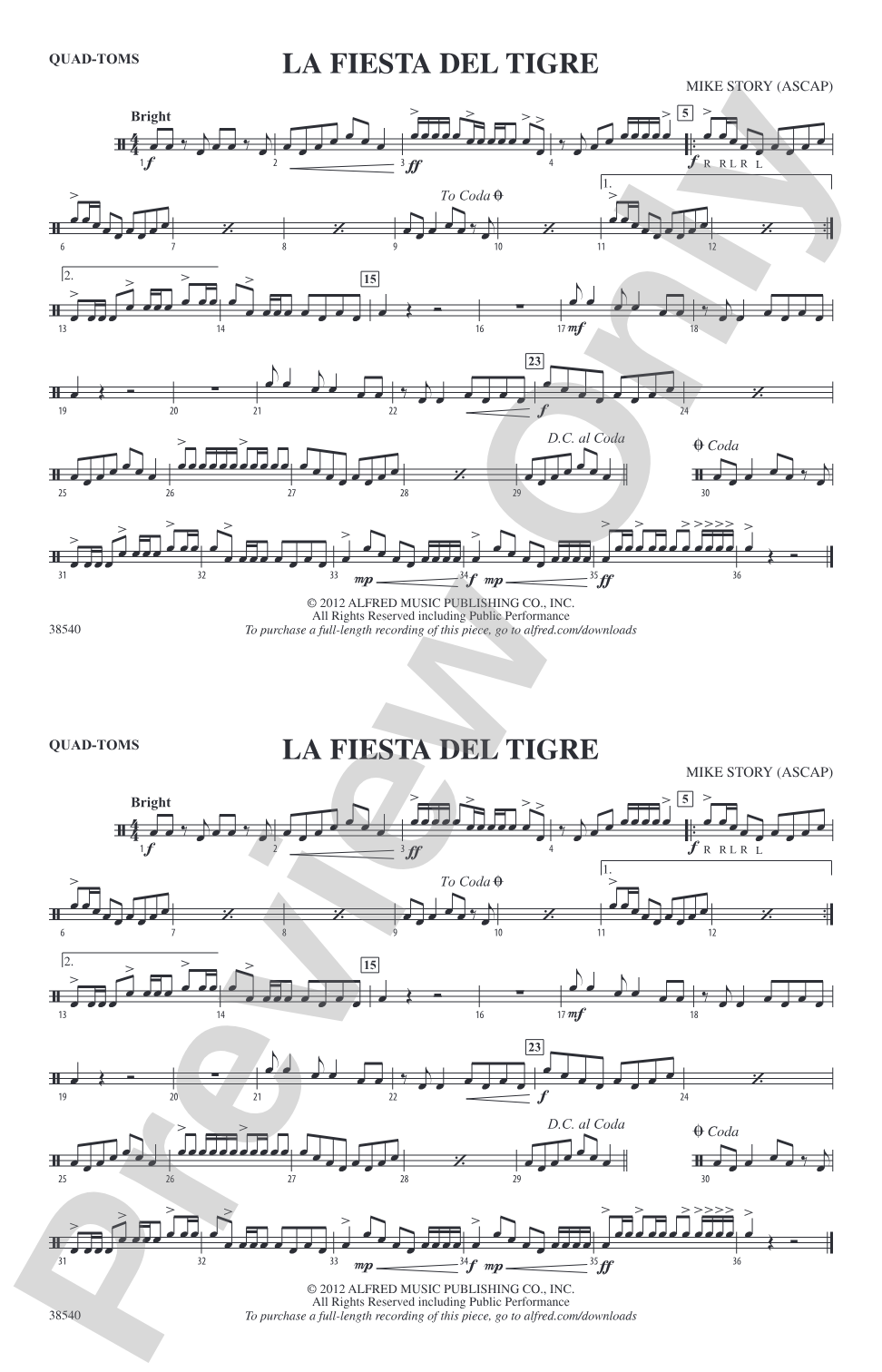La Fiesta Del Tigre: Quad-Toms