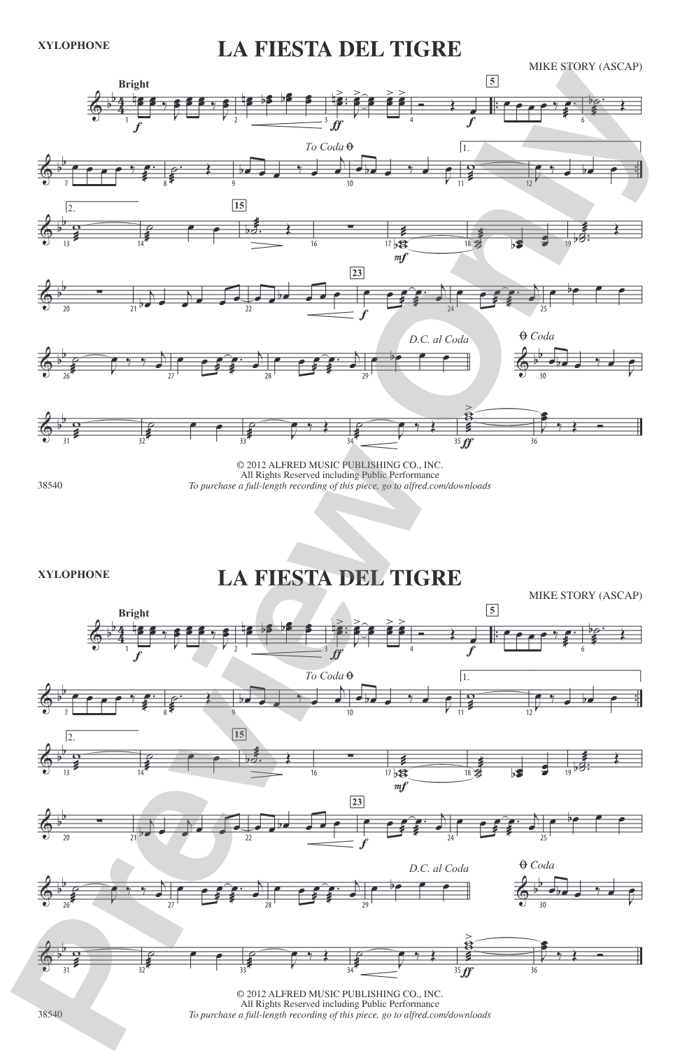 La Fiesta Del Tigre: Xylophone