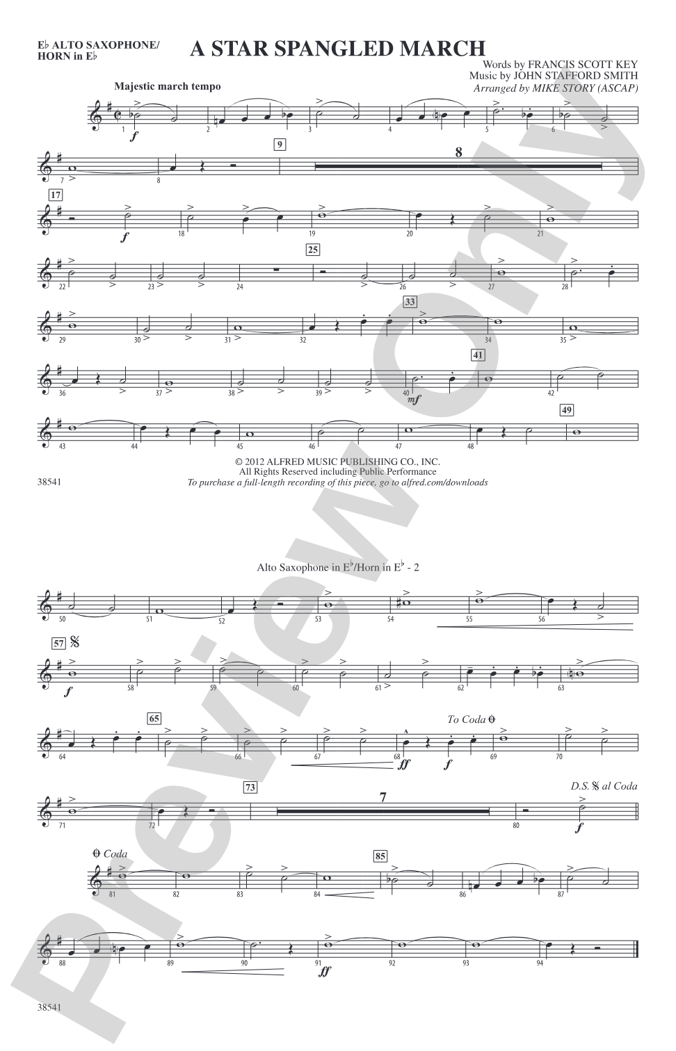 A Star-Spangled March: E-flat Alto Saxophone