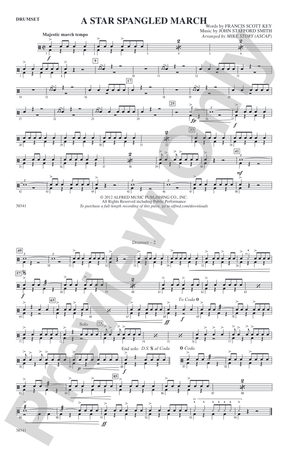 A Star-Spangled March: Drumset