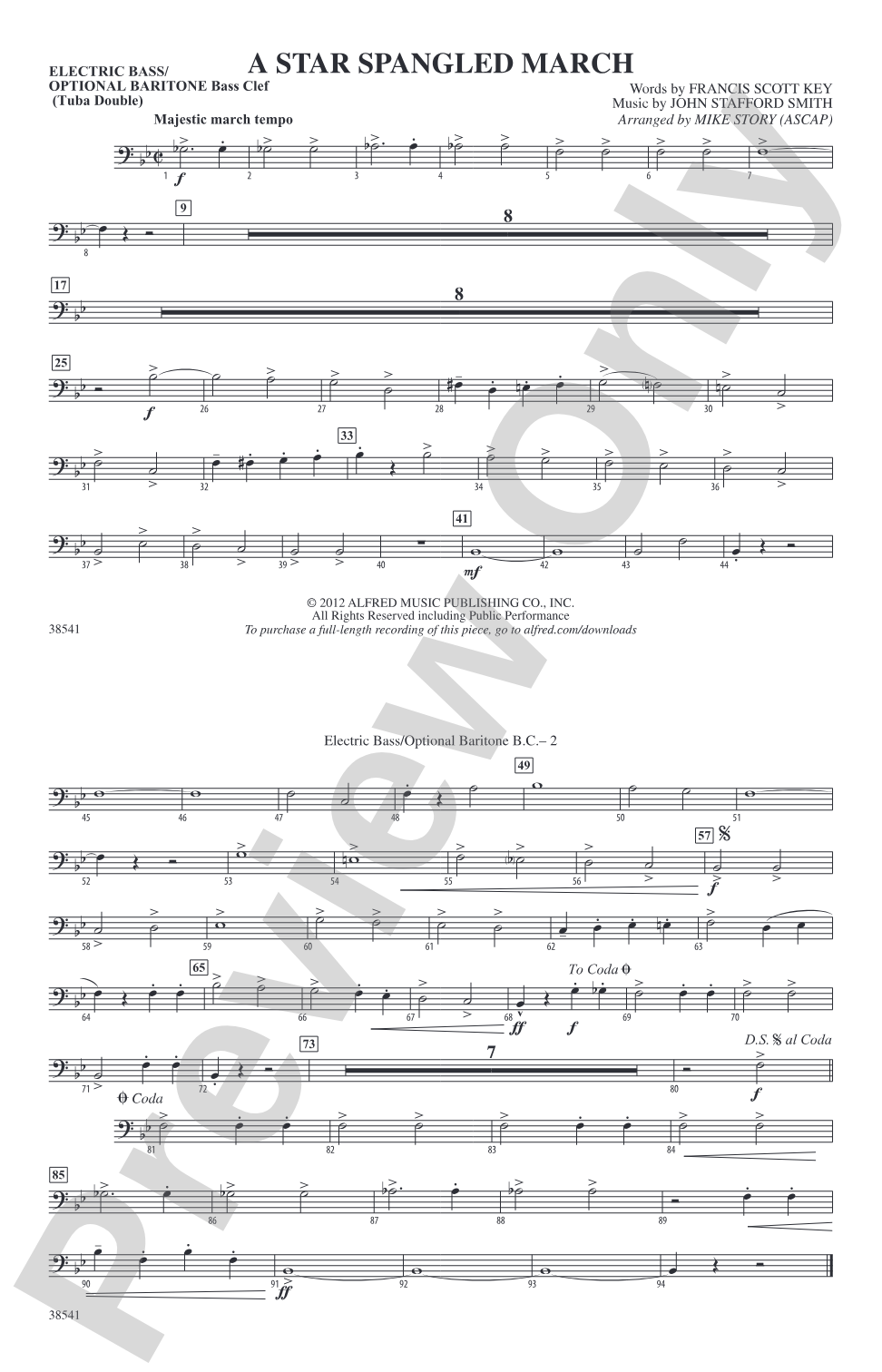 A Star-Spangled March: Electric Bass