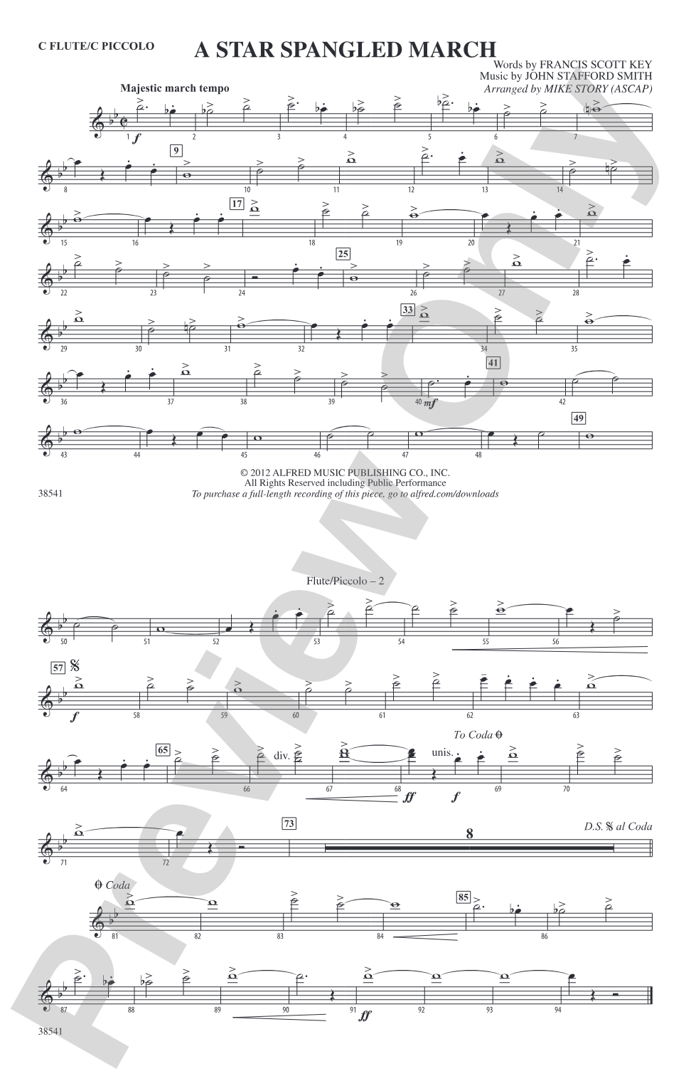 A Star-Spangled March: Flute