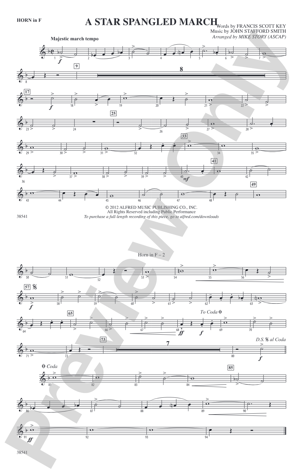 A Star-Spangled March: 1st F Horn