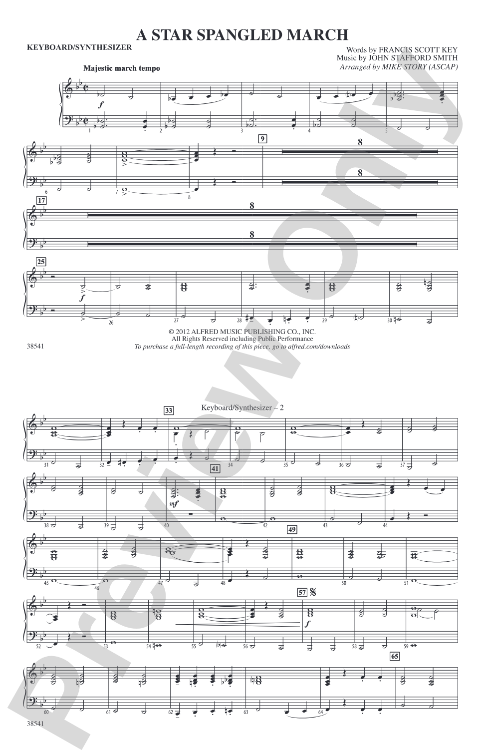 A Star-Spangled March: Keyboard/Synthesizer